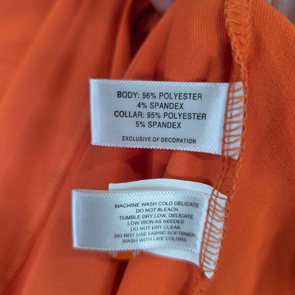 Mens Cutter & Buck Orange Polo Shirt OSU Cowboy Logo Polyester Blend Stretch XXL - Picture 4 of 8